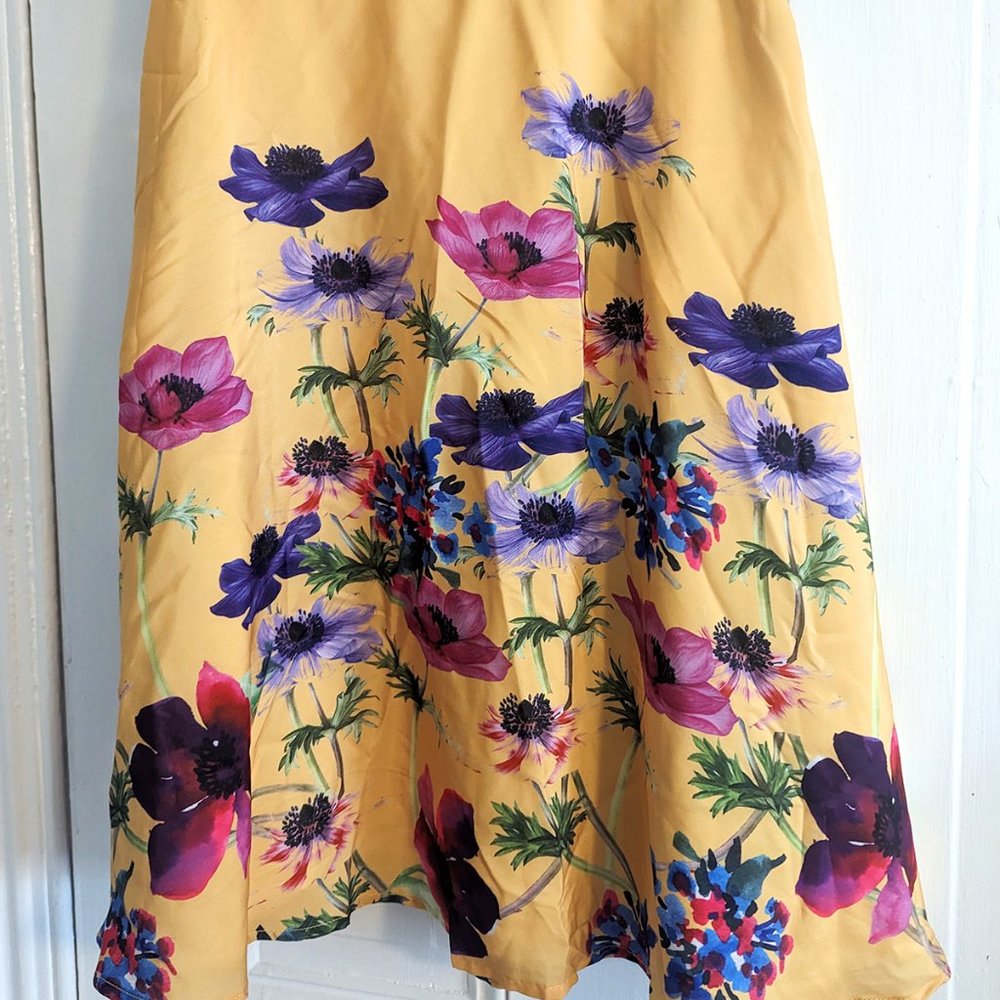 Modcloth Skirt, Yellow/Multicolored, Small